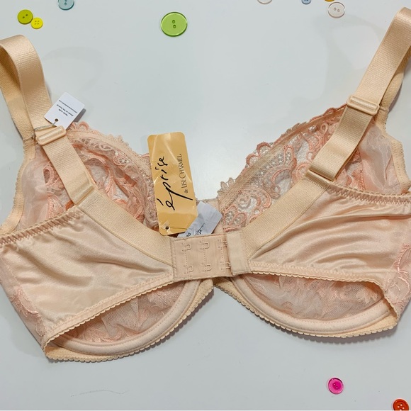 Lise Charmel Rose Lace Unpadded 3-Part Full Figure Bra 32G NWT - Picture 6 of 15